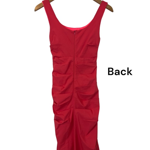 🦩Pink PAPILLON ruched dress (x-small) - Picture 3 of 4